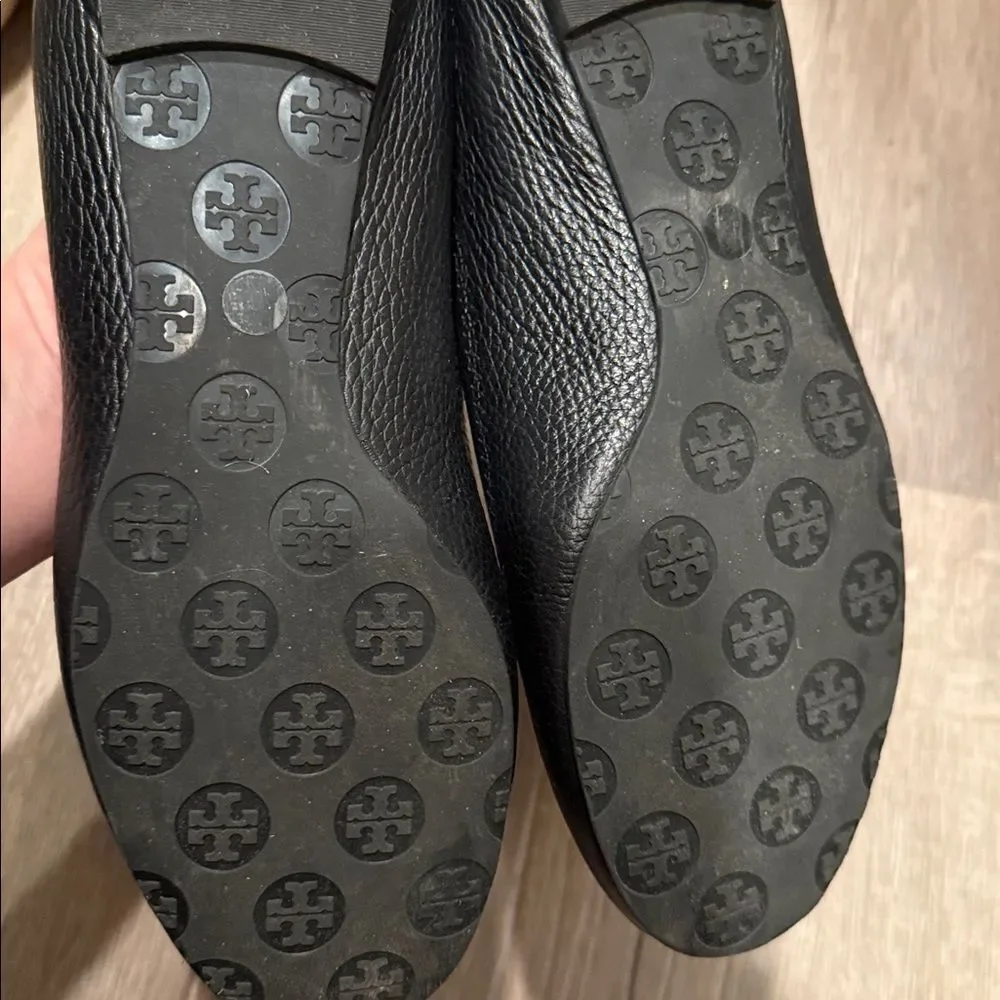 Tory Burch Black Leather Flats